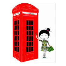 Rote Telefonzelle in London Postkarten