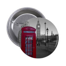 Rote Telefonzelle Londons Anstecknadel