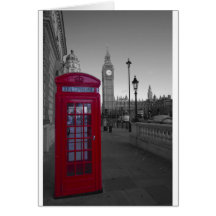 Rote Telefonzelle Londons Grußkarte