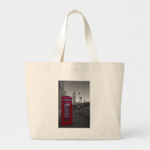 Rote Telefonzelle Londons Leinentaschen