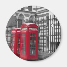 Rote Telefonzellen Kühlschrankmagnet