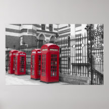 Rote Telefonzellen Plakatdrucke