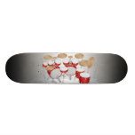 Rote Trommel-Ausrüstungs-Illustration: Kundenspezi Bedrucktes Skateboard