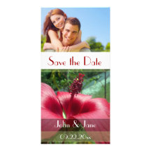 Rote Trompete-Blume /photo "Save the Date " Bilder Karten