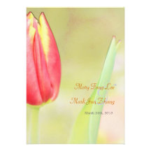 rote Tulpe-Blumen-Hochzeitseinladung