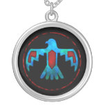 Rote u. blaue Thunderbird-Halskette