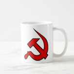 Rote u. schwarze Neo-Hammer u. Sichel-Kaffeetasse