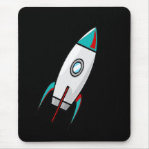 Rote und blaue Rockets Mousepad