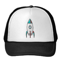 Rote und blaue Rockets Retro Cap