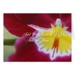 Rote und gelbe Orchidee Grußkarte