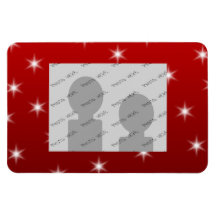 Rote und weiße Sternchen-Vereinbarung Vinyl Magnet