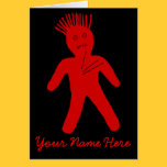Rote Voodoo-Puppe karten