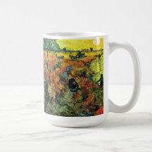 Rote Weinberge Van Gogh an Arles Becher Kaffee Tasse