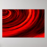 Roter abstrakter Kreis-Digital-Kunst-Plakat-Druck