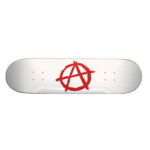 Roter Anarchist ein Symbol-Anarchie-Logo Personalisiertes Skateboarddeck