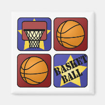 Roter Basketball Magnete