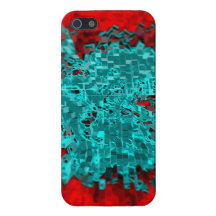 Roter blauer Kasten der Explosion iphone5 iPhone 5 Case