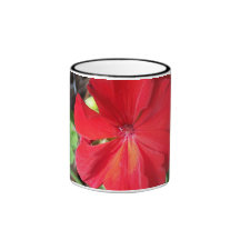 Roter Blumen-Becher Tee Tasse