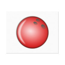 Roter Bowlings-Ball Gespannter Galerie Druck