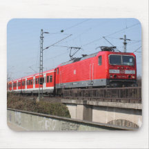 Roter deutscher Zug Mauspads