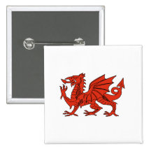 Roter Drache Button