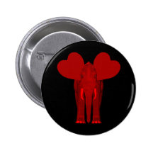 Roter Elefant Anstecknadel