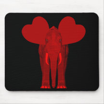 Roter Elefant Mauspad