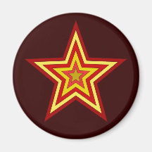 Roter gelber Stern Magnets