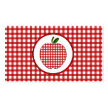 Roter Gingham Apple arbeiten Lehrer-Visitenkarte u