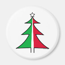 Roter grüner Weihnachtsbaum Kühlschrankmagnete