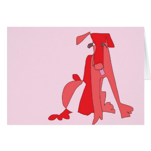 Roter Hund Grußkarten