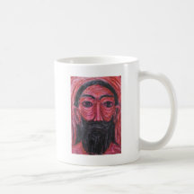Roter Jesus in Gethsemane (Expressionismus Jesus) Kaffee Haferl