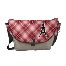 Roter karierter Architekt Kuriertasche