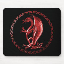 Roter keltischer Drache Mauspads