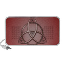 Roter keltischer Dreiheits-Knoten iPhone Lautsprecher