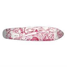 roter Kunst-Geisteskranke des alte SchulSkateboard Personalisierte Skateboards