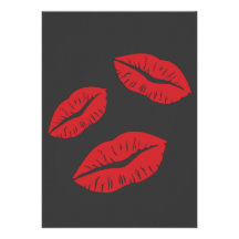 ROTER LIEBE-FLIRT DES EMO GRAUER LIPPENkuss-LIPPEN Ankündigung