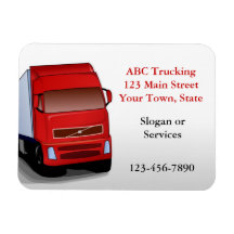 Roter LKW-Magnet