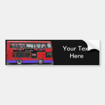 Roter London-Bus-Doppeldecker Autoaufkleber
