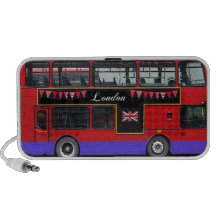 Roter London-Bus-Doppeldecker iPod Speaker