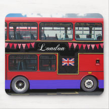 Roter London-Bus-Doppeldecker Mousepads