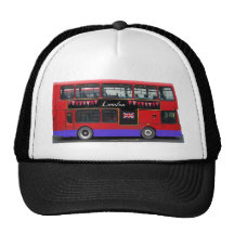 Roter London-Bus-Doppeldecker Retrokult Cap