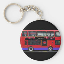 Roter London-Bus-Doppeldecker Schlüsselanhänger