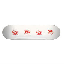 Roter Löwe mit Sun, der Iran Personalisierte Skatedecks