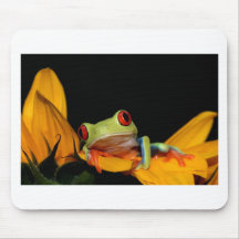 roter mit Augen Baumfrosch Mauspads