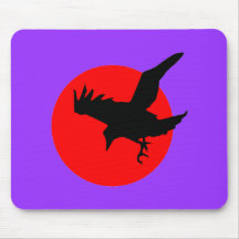 Roter Mond-Rabe Mousepad