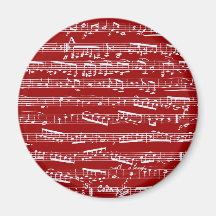 Roter Musiknoten Magnete