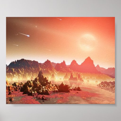 Roter Planet Posterdruck