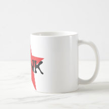 roter Punkstern Tee Tasse
