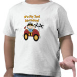 Roter Rennwagen-2. Geburtstags-T-Shirts und Gesche